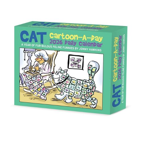 Cover image for Cat Cartoon-A-Day by Jonny Hawkins 2026 Box Calendar