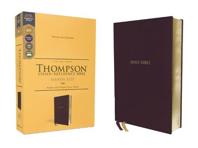 Cover image for KJV, Thompson Chain-Reference Bible, Handy Size, Leathersoft, Burgundy, Red Letter, Comfort Print