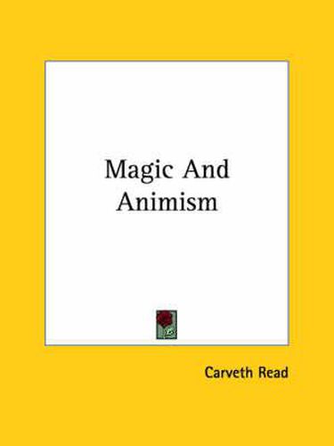 Cover image for Magic and Animism