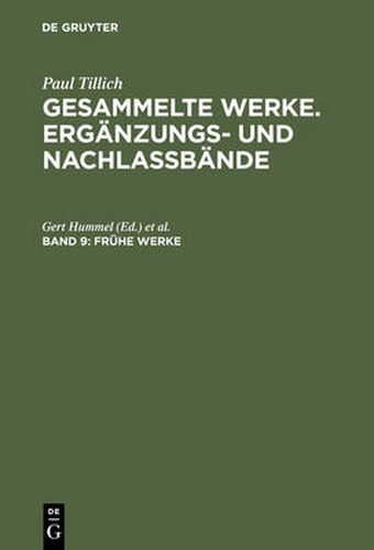 Cover image for Fruhe Werke