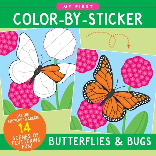 Cover image for My First Color-By-Sticker Book - Butterflies & Bugs