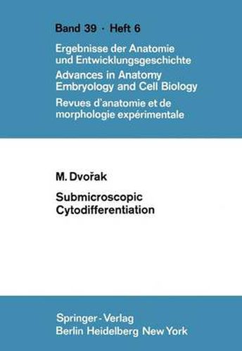 Cover image for Submicroscopic Cytodifferentiation
