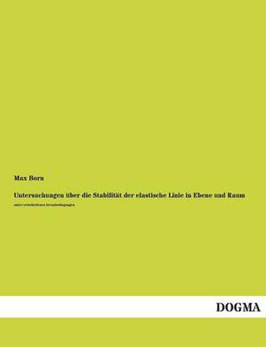 Cover image for Untersuchungen Uber Die Stabilitat Der Elastische Linie in Ebene Und Raum