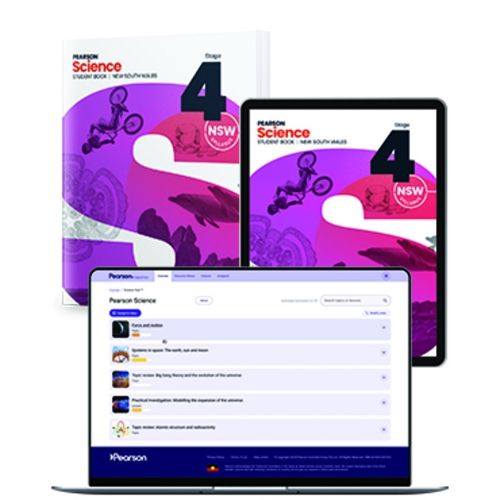 Cover image for Pearson Science Stage 4 Student Book, eBook and Hub