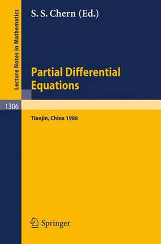 Cover image for Partial Differential Equations: Proceedings of a Symposium held in Tianjin, June 23 - July 5, 1986