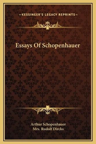 Cover image for Essays of Schopenhauer