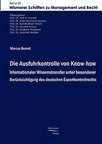 Cover image for Die Ausfuhrkontrolle von Know-how