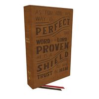 Cover image for NKJV, Personal Size Reference Bible, Verse Art Cover Collection, Leathersoft, Tan, Red Letter, Comfort Print: Holy Bible, New King James Version