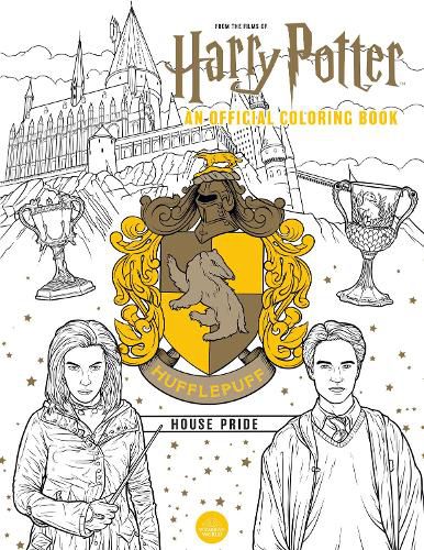 Cover image for Harry Potter: Hufflepuff House Pride: The Official Coloring Book: (Gifts Books for Harry Potter Fans, Adult Coloring Books)