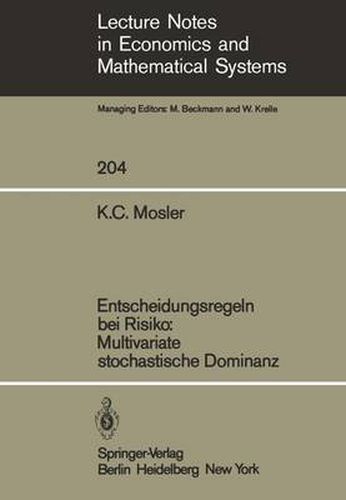 Cover image for Entscheidungsregeln bei Risiko Multivariate Stochastische Dominanz