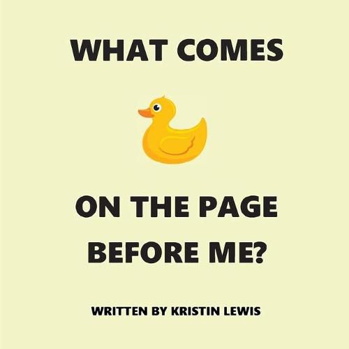 Cover image for What Comes On The Page Before Me?