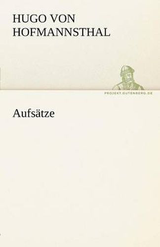 Cover image for Aufsatze