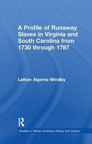 Cover image for A Profile of Runaway Slaves in Virginia and South Carolina from 1730 through 1787