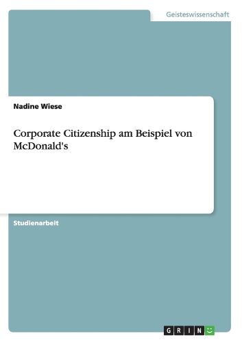 Cover image for Corporate Citizenship am Beispiel von McDonald's