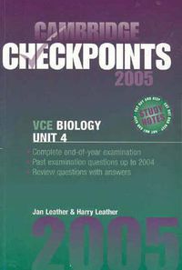 Cover image for Cambridge Checkpoints VCE Biology Unit 4 2005