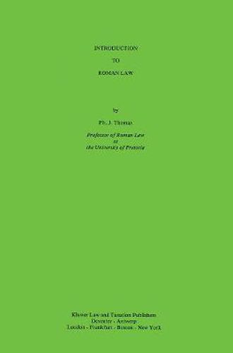 Cover image for Introduction to Roman Law