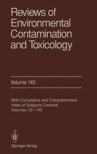 Cover image for Reviews of Environmental Contamination and Toxicology