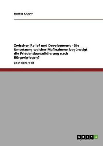 Cover image for Zwischen Relief und Development - Die Umsetzung welcher Massnahmen begunstigt die Friedenskonsolidierung nach Burgerkriegen?