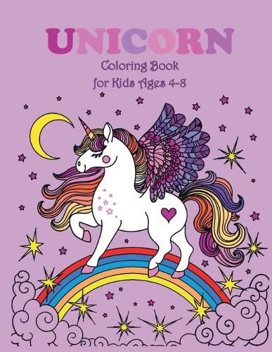 Cover image for Unicorn Coloring Book for Kids Ages 4-8