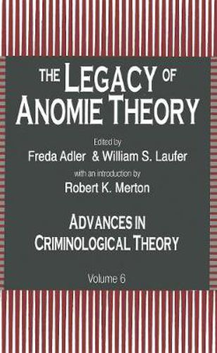 Cover image for Advances in Criminological Theory