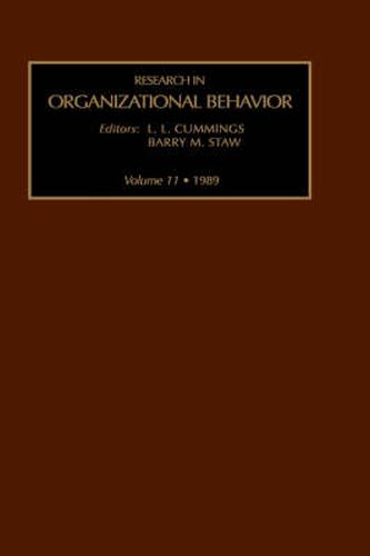 Cover image for Research in Organizational Behavior