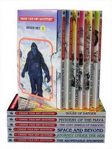 Cover image for Choose Your Own Adventure 6- Book Boxed Set #1 (the Abominable Snowman, Journey Under the Sea, Space and Beyond, the Lost Jewels of Nabooti, Mystery of the Maya, House of Danger)