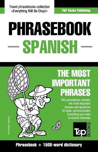 Cover image for English-Spanish phrasebook and 1500-word dictionary