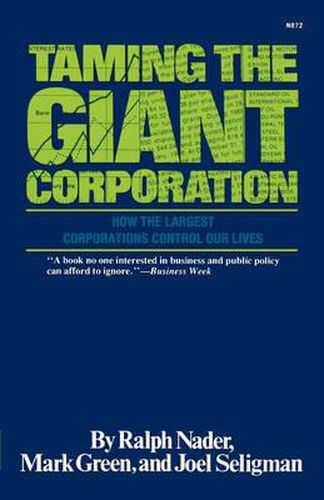 Cover image for Taming the Giant Corporation