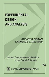 Cover image for Experimental Design and Analysis