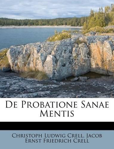 Cover image for de Probatione Sanae Mentis