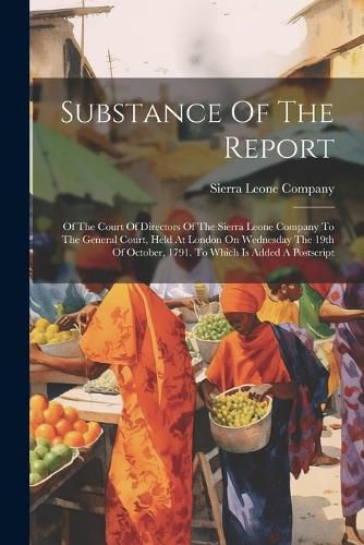 Cover image for Substance Of The Report