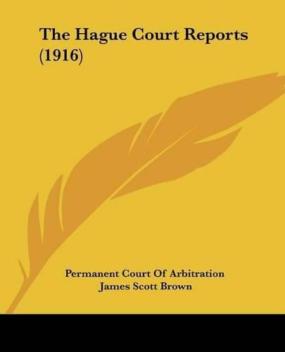 Cover image for The Hague Court Reports (1916)