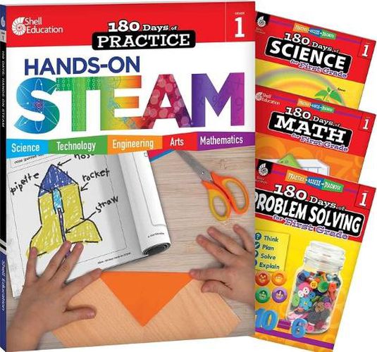 180 Days (TM): STEAM, Science, Math, & Problem Solving Grade 1: 4-Book Set