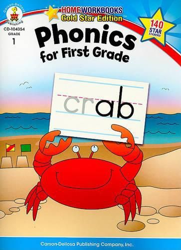 Cover image for Phonics for First Grade, Grade 1: Gold Star Edition