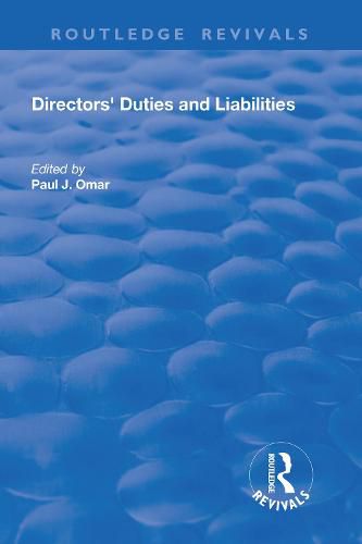 Cover image for Directors' Duties and Liabilities