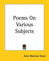 Cover image for Poems On Various Subjects