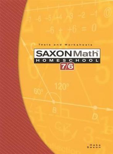 Cover image for Saxon Math Homeschool 7/6: Tests and Worksheets