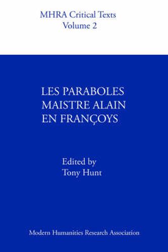 Cover image for Les Paraboles Maistre Alain En Francoys