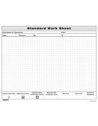 Cover image for Standard Work Sheet