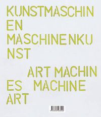 Cover image for Kunstmaschinen Machine Art