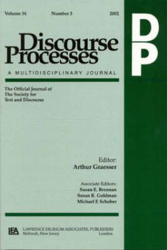 Cover image for Argumentation in Psychology: A Special Double Issue of Discourse Processes