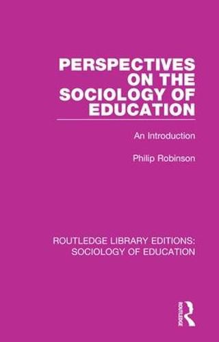 Cover image for Perspectives on the Sociology of Education: An Introduction