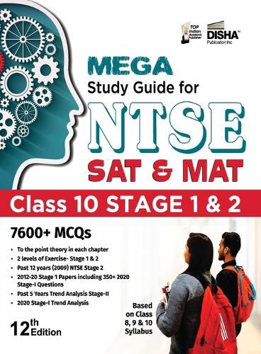 Cover image for Mega Study Guide for Ntse (Sat & Mat) Class 10 Stage 1 & 2