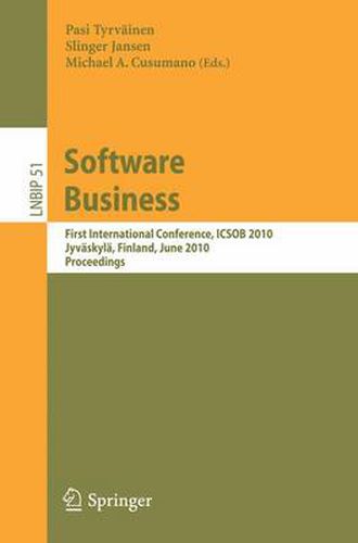 Software Business: First International Conference, ICSOB 2010, Jyvaskyla, Finland, June 21-23, 2010, Proceedings