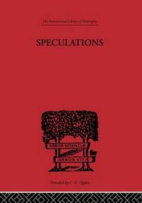 Cover image for Speculations: Essays on Humanism and the Philosophy of Art