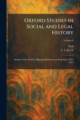 Cover image for Oxford Studies in Social and Legal History