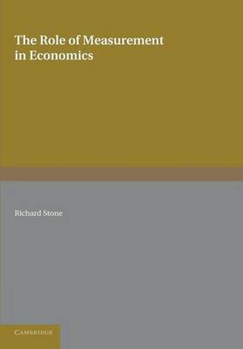 Cover image for The Role of Measurement in Economics