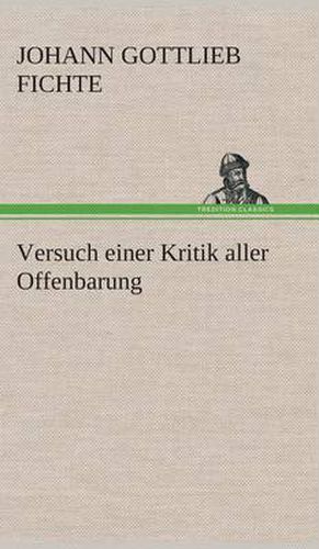 Cover image for Versuch einer Kritik aller Offenbarung