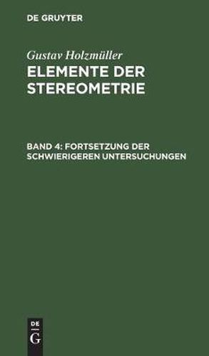 Cover image for Fortsetzung Der Schwierigeren Untersuchungen