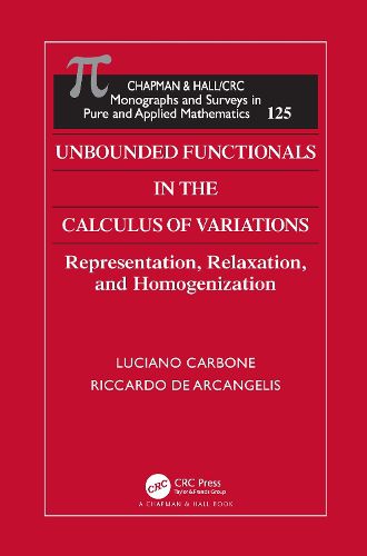 Cover image for Unbounded Functionals in the Calculus of Variations: Representation, Relaxation, and Homogenization